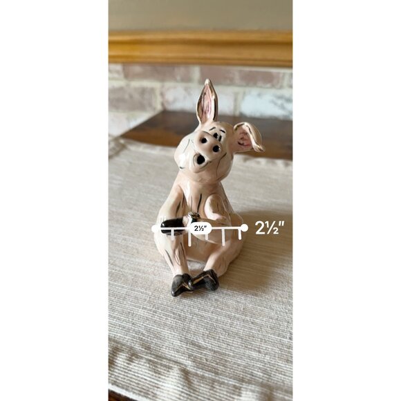 Heather Goldminc Ceramic Pig Music Box Plays Hickory Dickory Dock Blue Sky 2001 - Picture 14 of 16